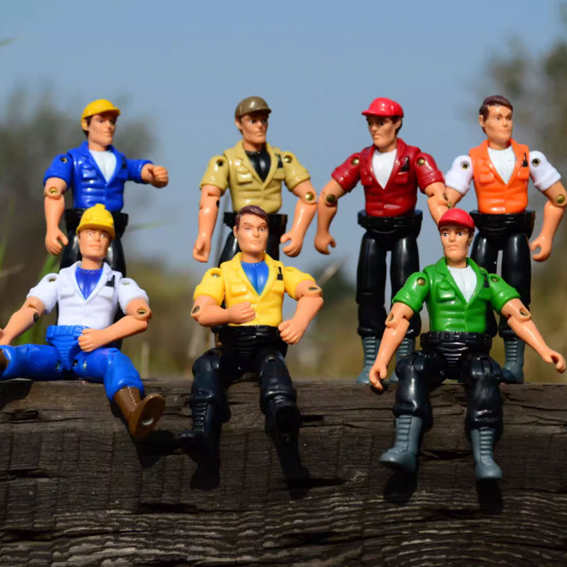 1/18 Scale 10cm Engineer Worker Action Man Figure - stirlingkit
