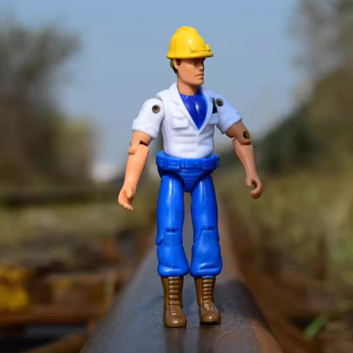 1/18 Scale 10cm Engineer Worker Action Man Figure - stirlingkit