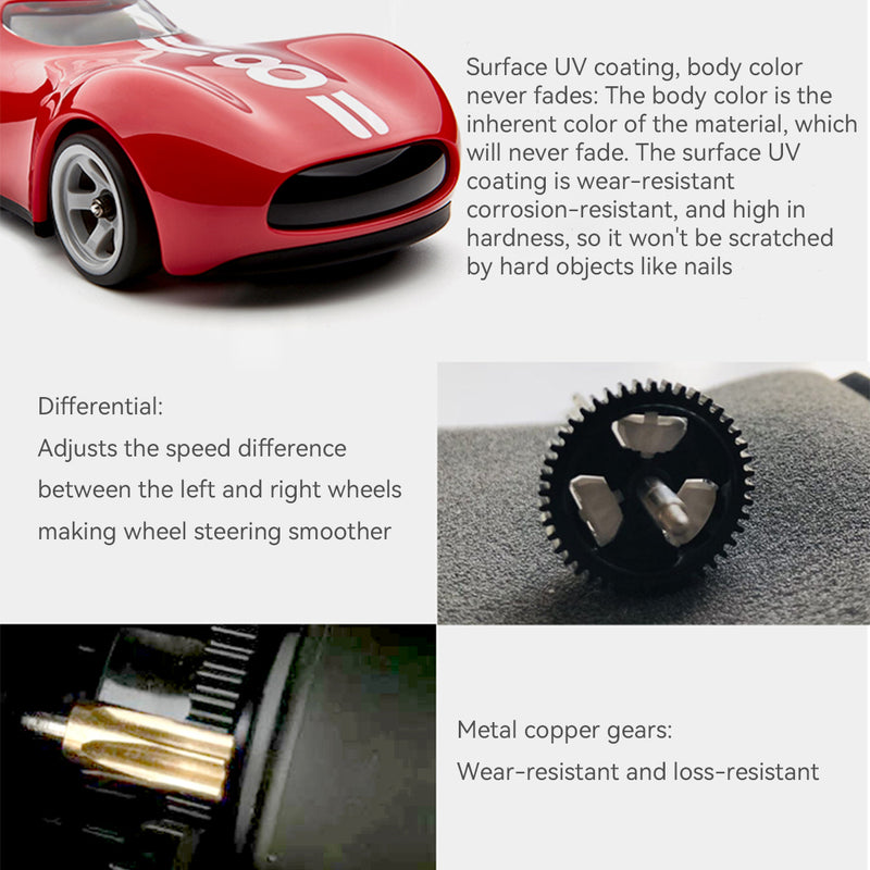 1/28 Scale 2.4G Full-Proportional RC Sports Car Drift Racing Car Model 10KM/H+ - stirlingkit