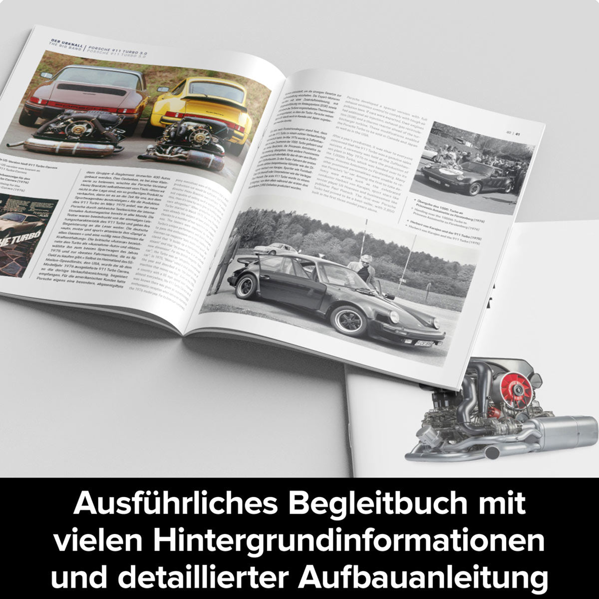 1/3 Scale DIY Flat-six Engine Model Building kits Build Your Own Functional Horizontally Opposed-six Cylinder Engine with Working Turbocharger - stirlingkit