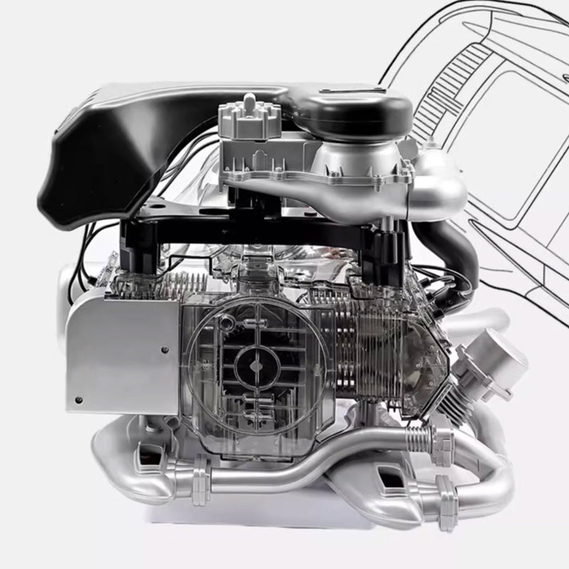 1/3 Scale DIY Flat-six Engine Model Building kits Build Your Own Functional Horizontally Opposed-six Cylinder Engine with Working Turbocharger