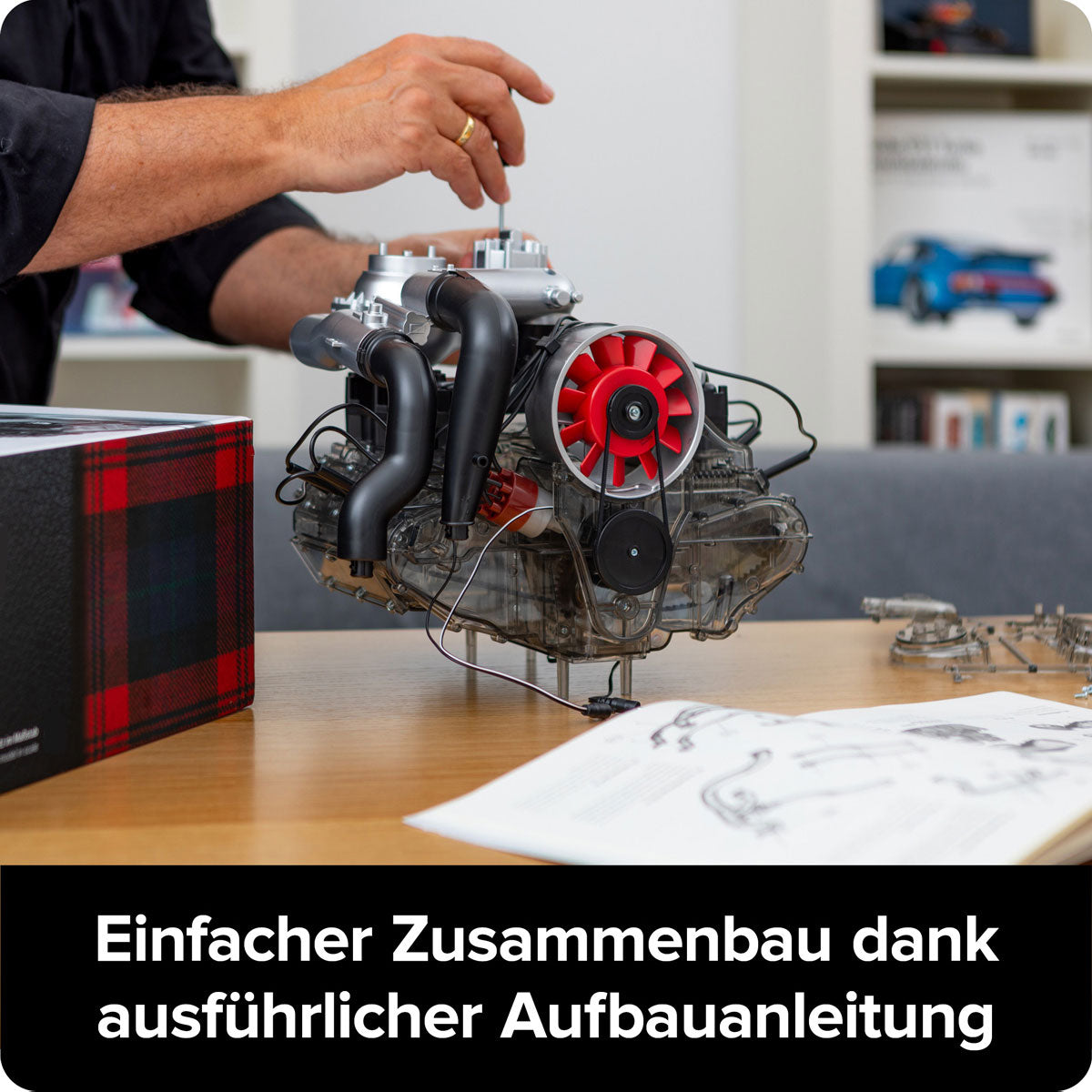 1/3 Scale DIY Flat-six Engine Model Building kits Build Your Own Functional Horizontally Opposed-six Cylinder Engine with Working Turbocharger