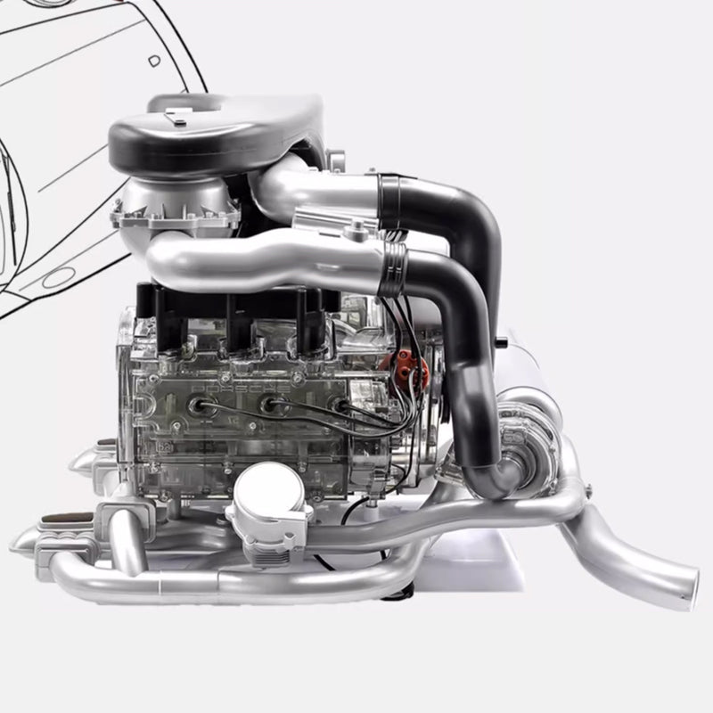 1/3 Scale DIY Flat-six Engine Model Building kits Build Your Own Functional Horizontally Opposed-six Cylinder Engine with Working Turbocharger