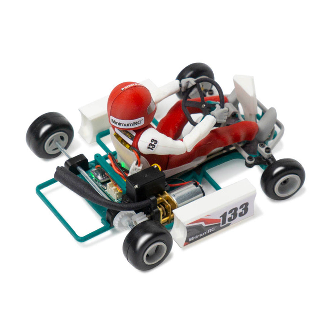 1/32 Mini Retro RC Go-Kart with Driver – Build Your Own Racing Kart 2.4G - stirlingkit