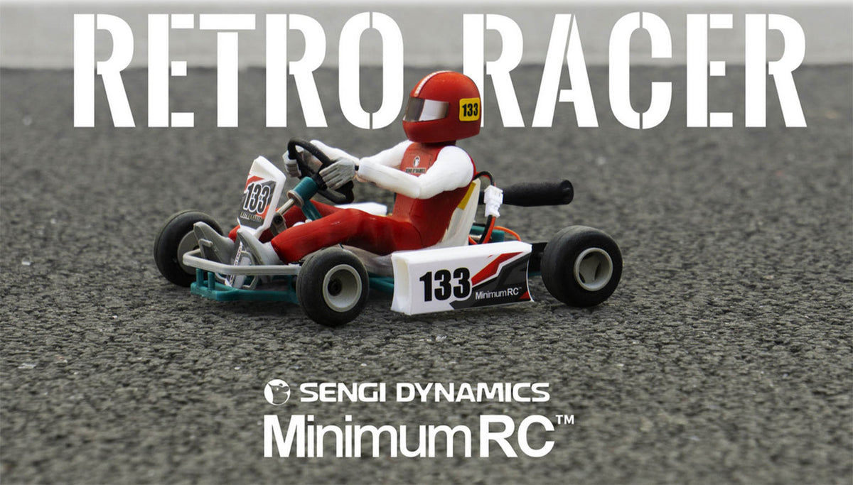1/32 Mini Retro RC Go-Kart with Driver – Build Your Own Racing Kart 2.4G - stirlingkit