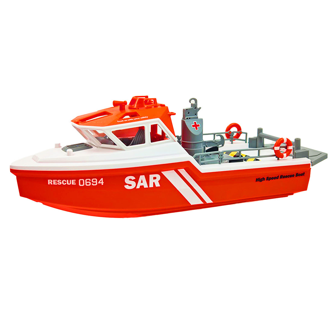 1/32 Scale RC High Speed Rescue Boat Model RTR 0694 2.4G 8KM/H - stirlingkit