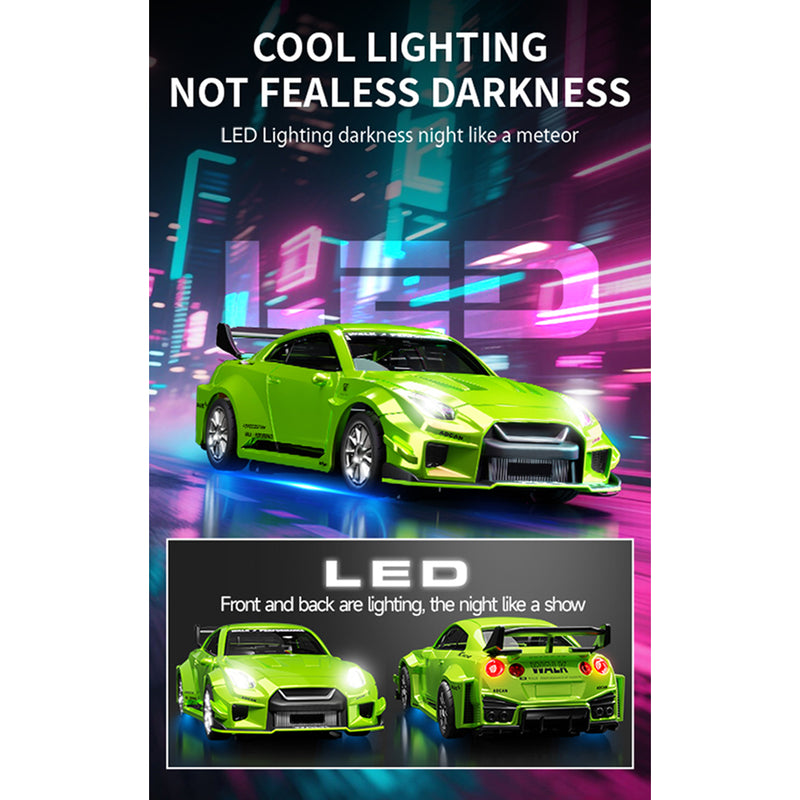 1:43 Micro Scale RC Drift Car 2.4G 4WD Full-Proportional Gyro RC Vehicle with LED Lights RTR - stirlingkit