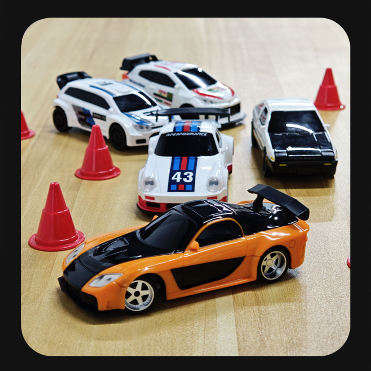 1/43 Scale Mini RC Car 2.4G Full-Proportional LED Remote Control 4WD Drift Racing Car - stirlingkit