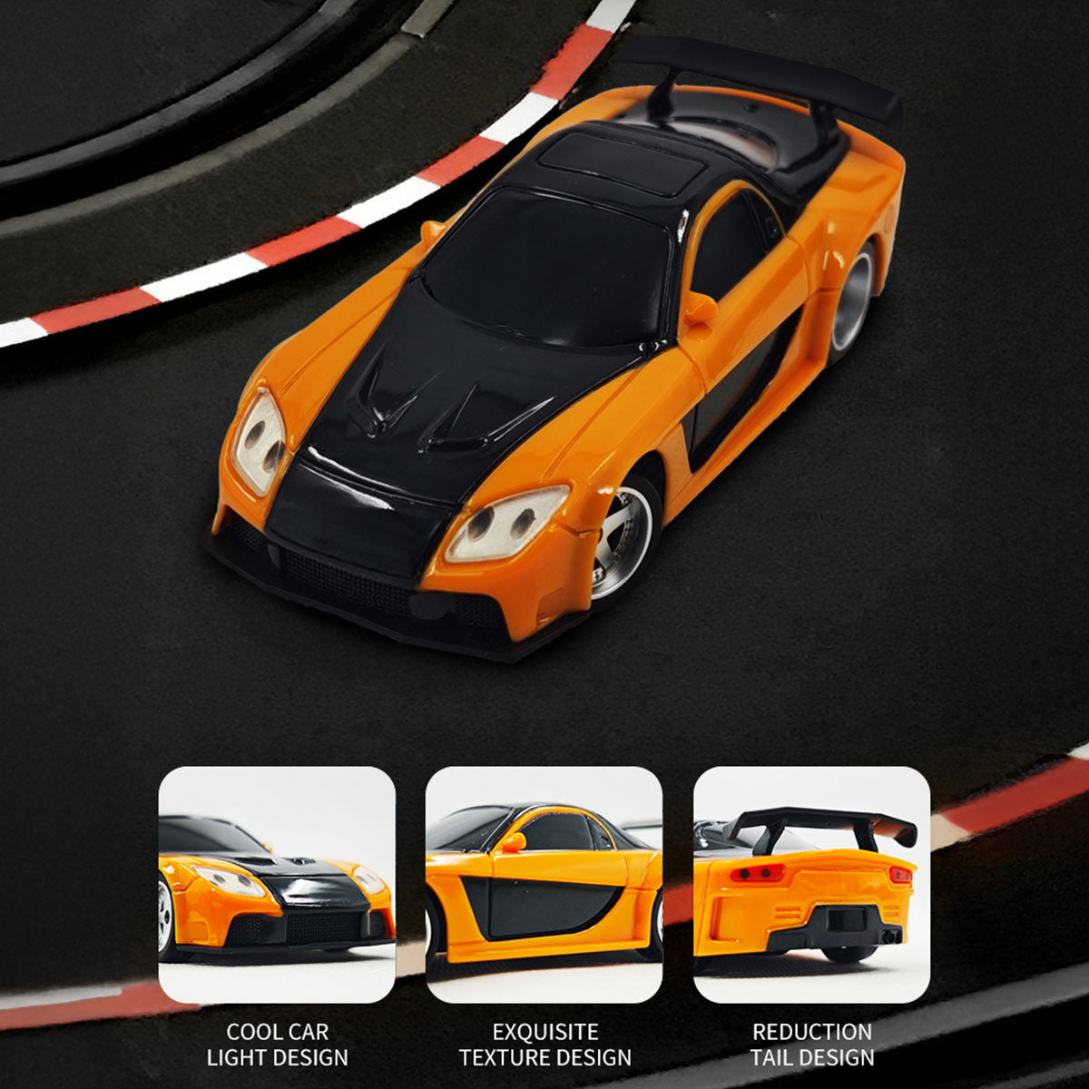 1/43 Scale Mini RC Car 2.4G Full-Proportional LED Remote Control 4WD Drift Racing Car - stirlingkit