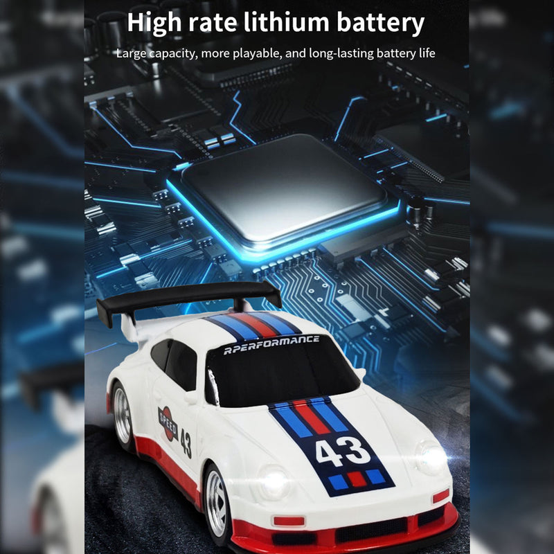 1/43 Scale Mini RC Car 2.4G Full-Proportional LED Remote Control 4WD Drift Racing Car - stirlingkit