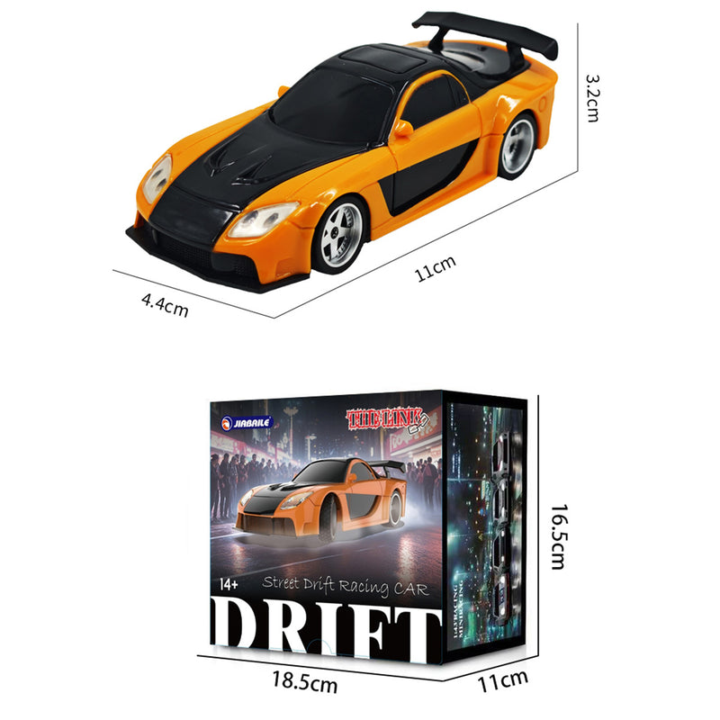1/43 Scale Mini RC Car 2.4G Full-Proportional LED Remote Control 4WD Drift Racing Car - stirlingkit