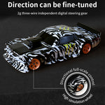 1/43 Scale 2.4G RC Drift Car 4WD 15km/h Mini Racing Car Model with Lights Kit - stirlingkit