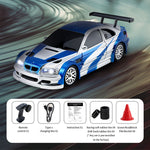 1/43 Scale 2.4G RC Drift Car 4WD 15km/h Mini Racing Car Model with Lights Kit - stirlingkit