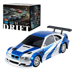 1/43 Scale 2.4G RC Drift Car 4WD 15km/h Mini Racing Car Model with Lights Kit - stirlingkit