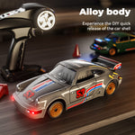 1/43 Scale Full Proportional Alloy 911 Drift RC Racing Car RTR Gyroscope 2.4G 4WD - stirlingkit