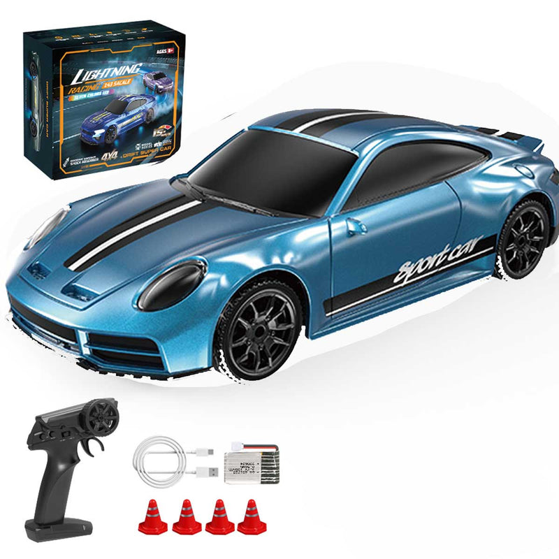 RC 1/43 Scale Ready to Go Race Car Remote Control Drift Car 4WD Mini Toy Lights RC 1/43 Scale Ready to Go Race Car Remote Control Drift Car 4WD Mini Toy Lights