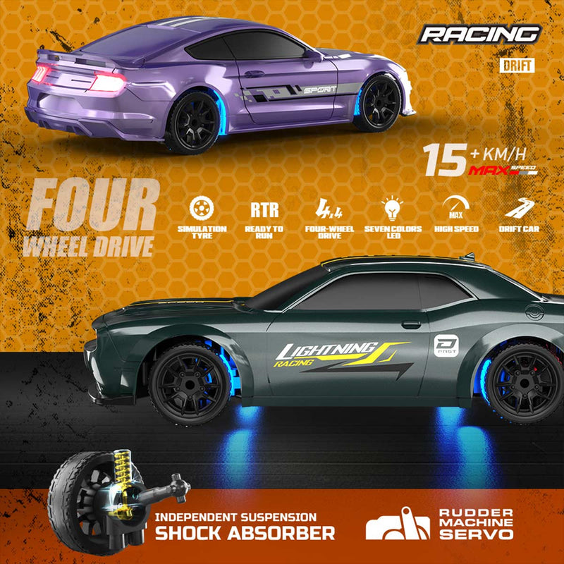 1/43 Scale RC Drift Car 2.4G Full-Proportional Mini RTR Racing Super Car Toys for Kids - stirlingkit