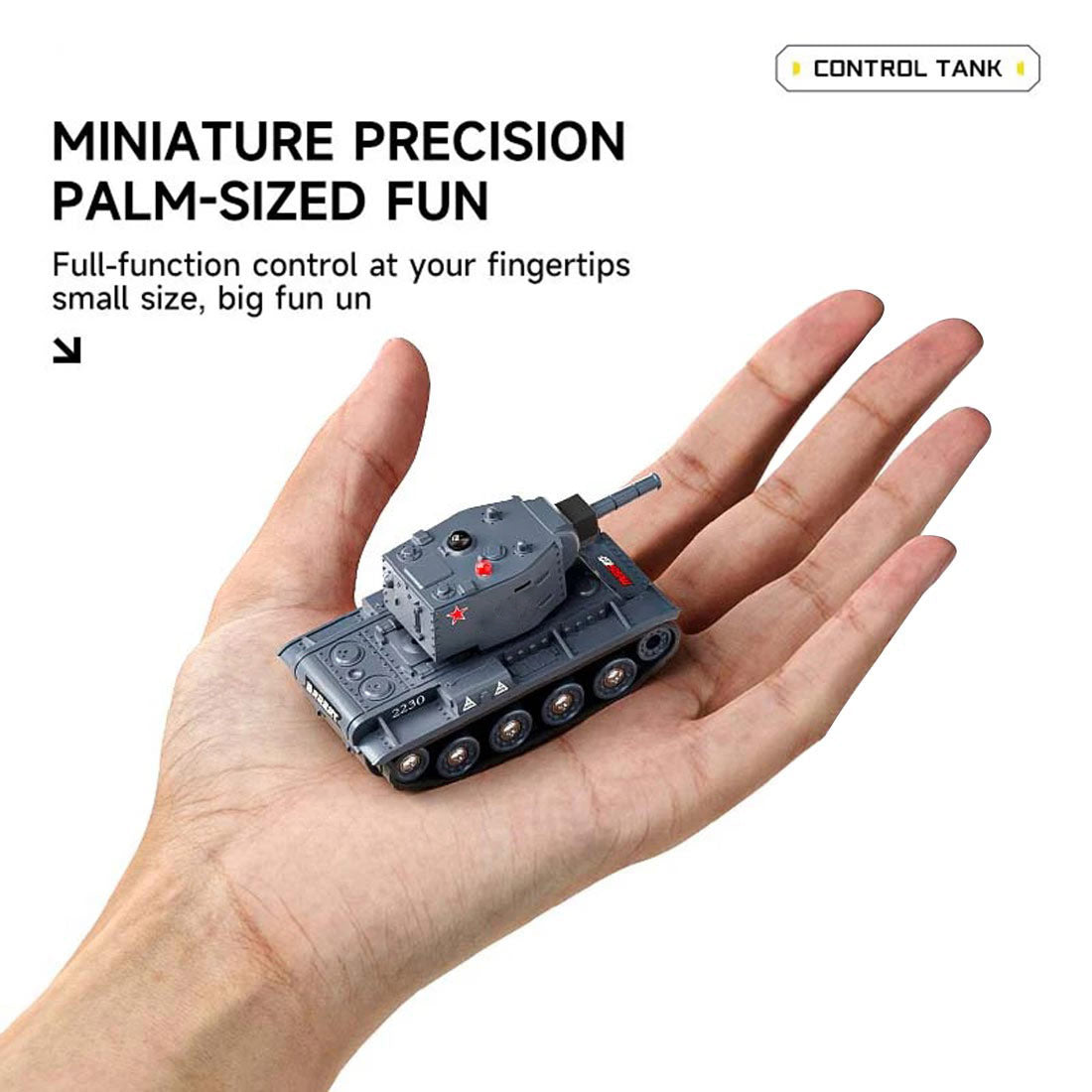 1/64 Super Mini RC Battle Tank Soviet-style IR Combat Rotating Turret Toy - stirlingkit