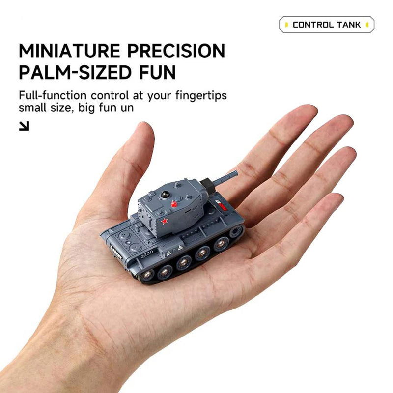 1/64 Super Mini RC Battle Tank Soviet-style IR Combat Rotating Turret Toy