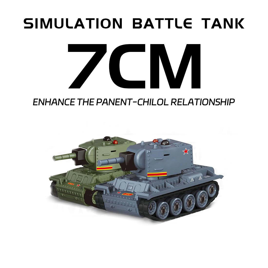 1/64 Super Mini RC Battle Tank Soviet-style IR Combat Rotating Turret Toy