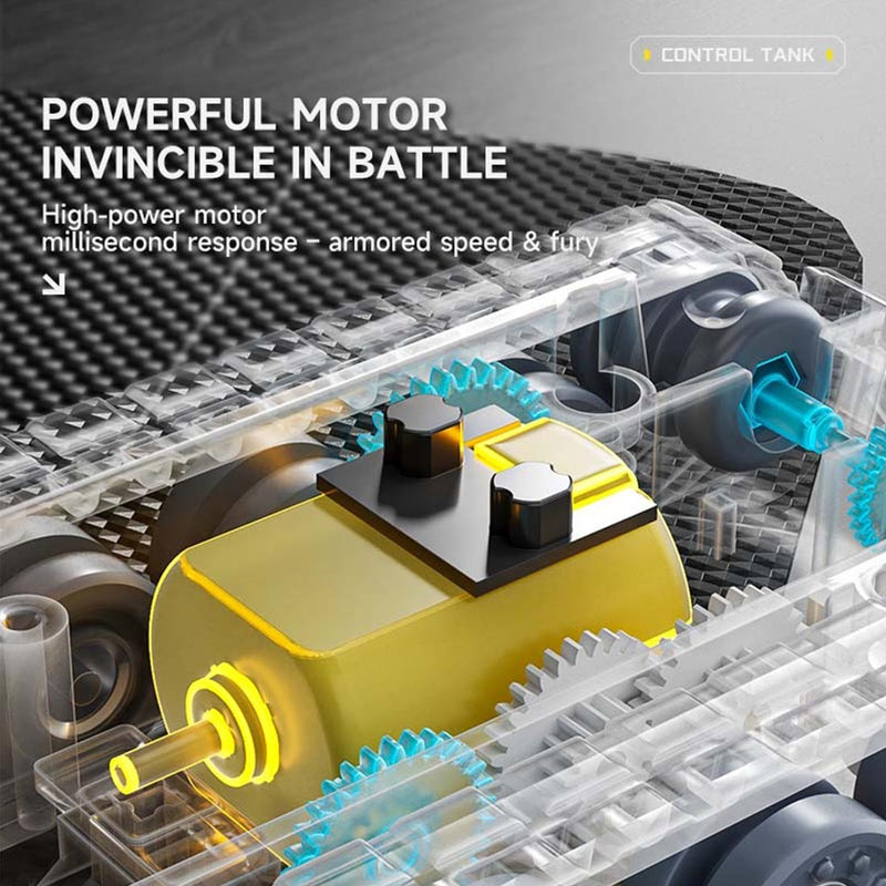 1/64 Super Mini RC Battle Tank Soviet-style IR Combat Rotating Turret Toy