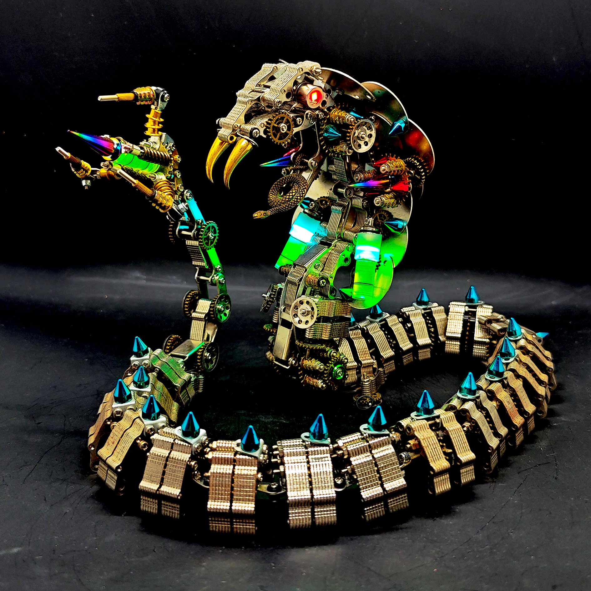 1000+PCS 3D DIY Cobra Snake Metal Model Kits - stirlingkit