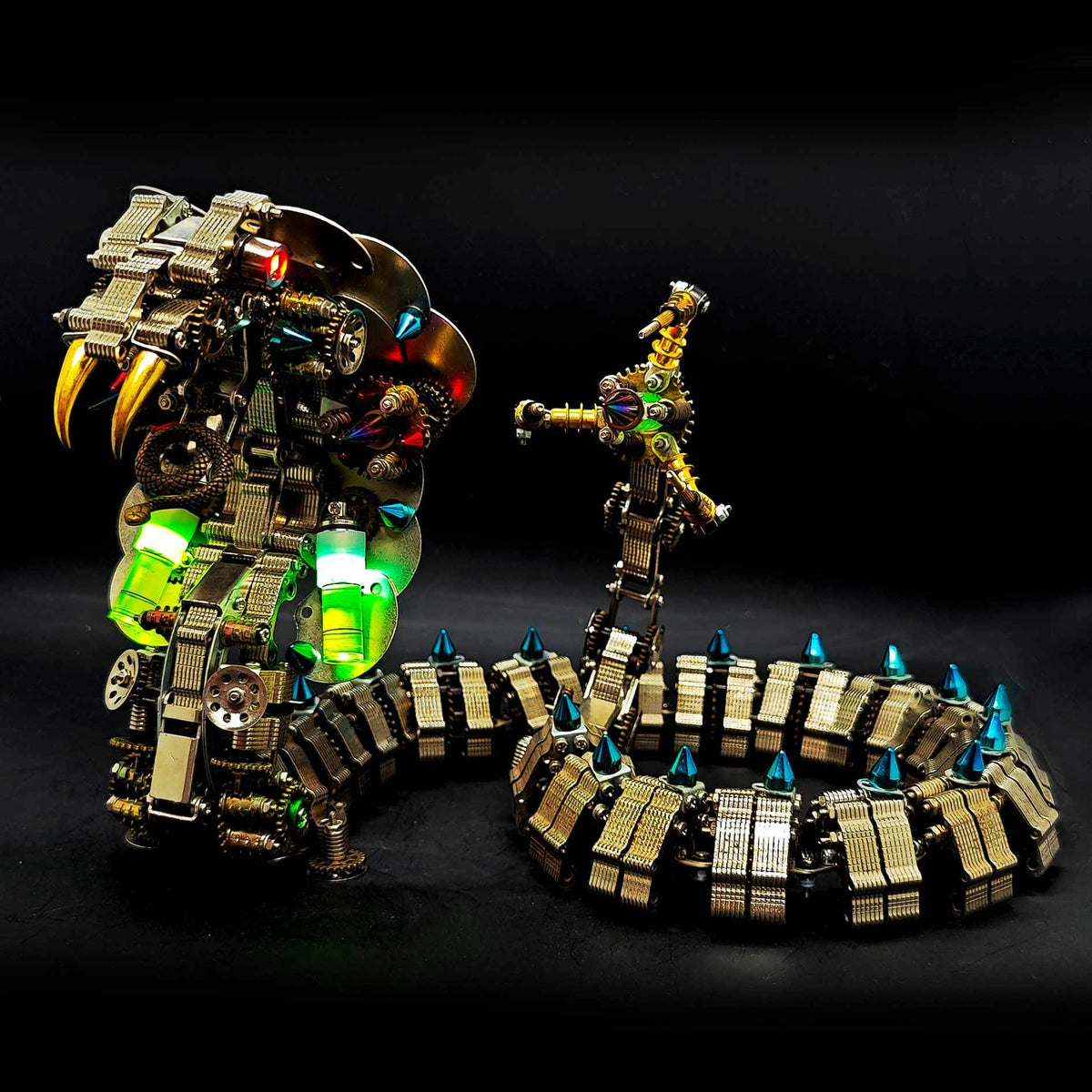 1000+PCS 3D DIY Cobra Snake Metal Model Kits - stirlingkit