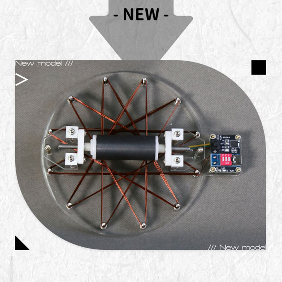 12-Point Star Coil Pulsed Motor Model Stark / Bedini Motor - stirlingkit