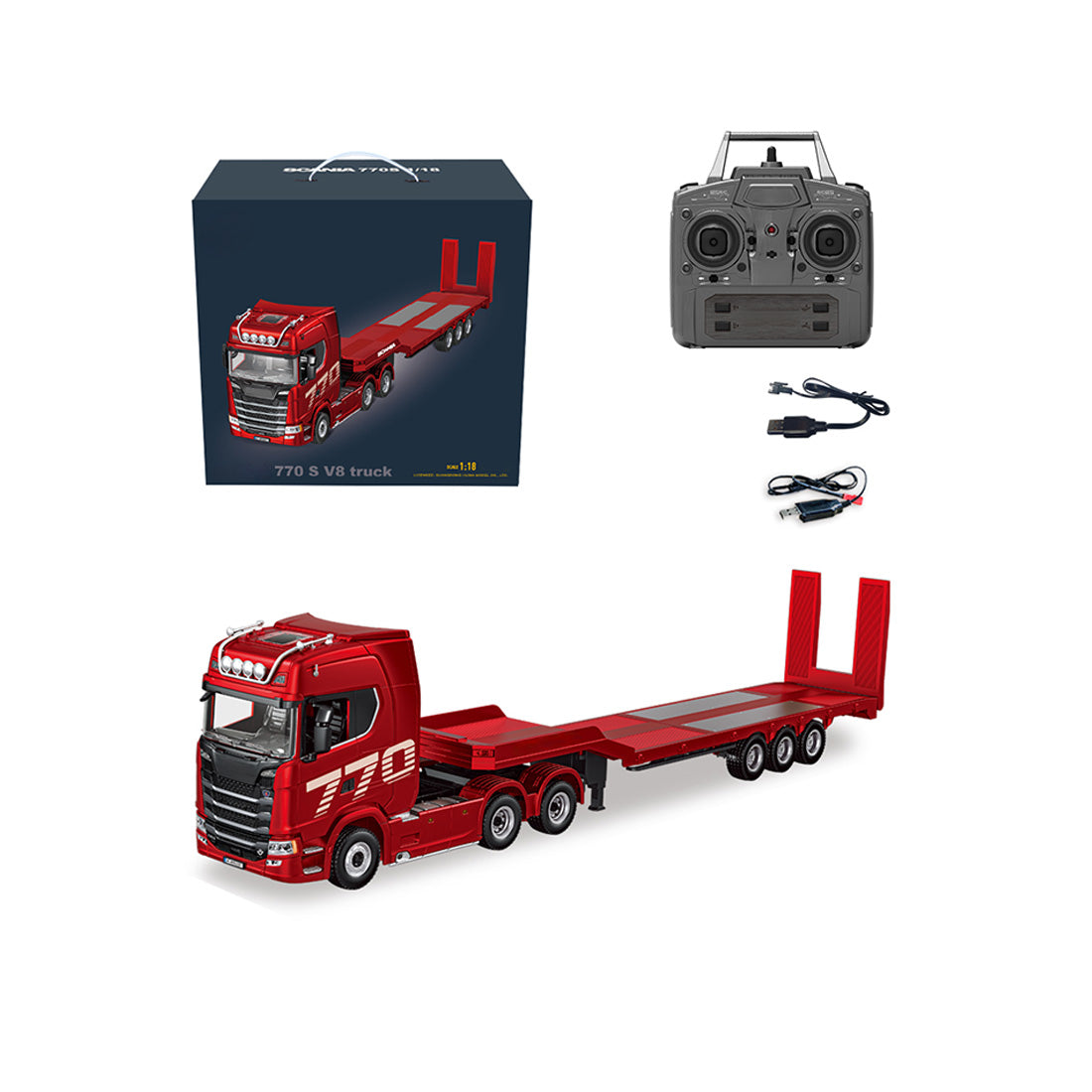 1501 Scania 770 6x4 V8 RC Truck and 1502 RC Trailer - stirlingkit