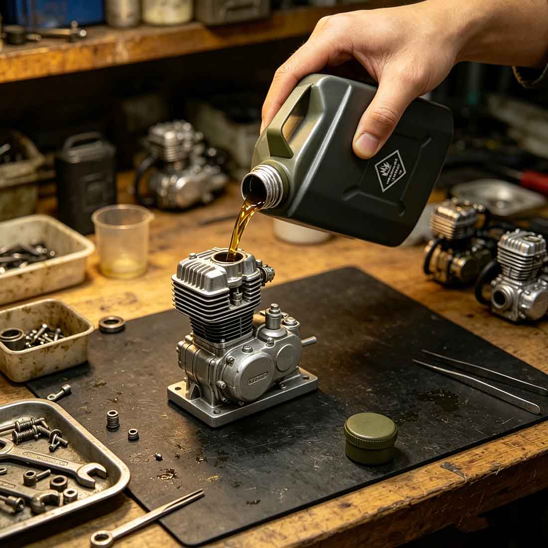 150ml Mini Jerry Can Metal Fuel Tank - Stainless Steel Scale Miniature Gas Can for RC Models & Micro Engine - stirlingkit