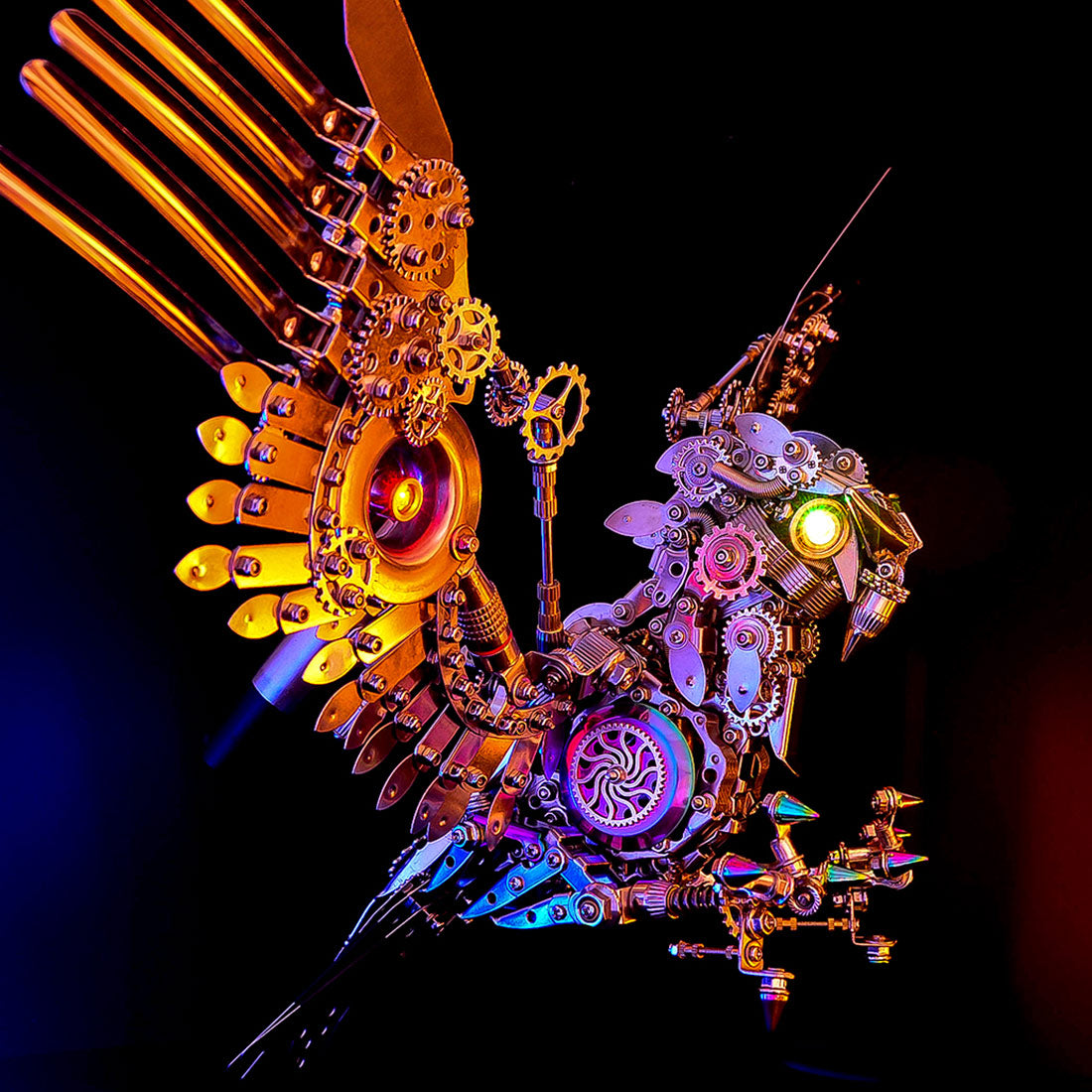 1800+PCS Cyberpunk DIY 3D Metal Gyrfalcon Eagle Model Kits - stirlingkit