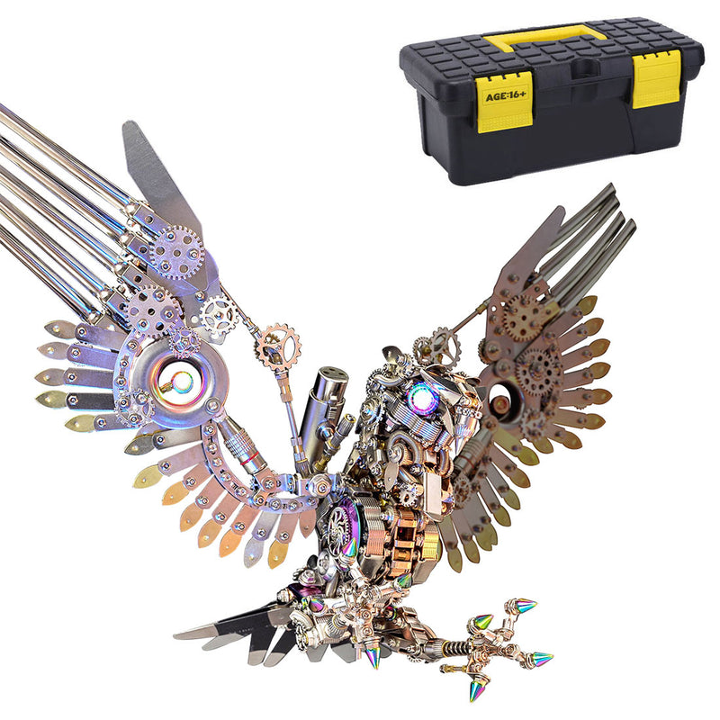 1800+PCS Cyberpunk DIY 3D Metal Gyrfalcon Eagle Model Kits - stirlingkit