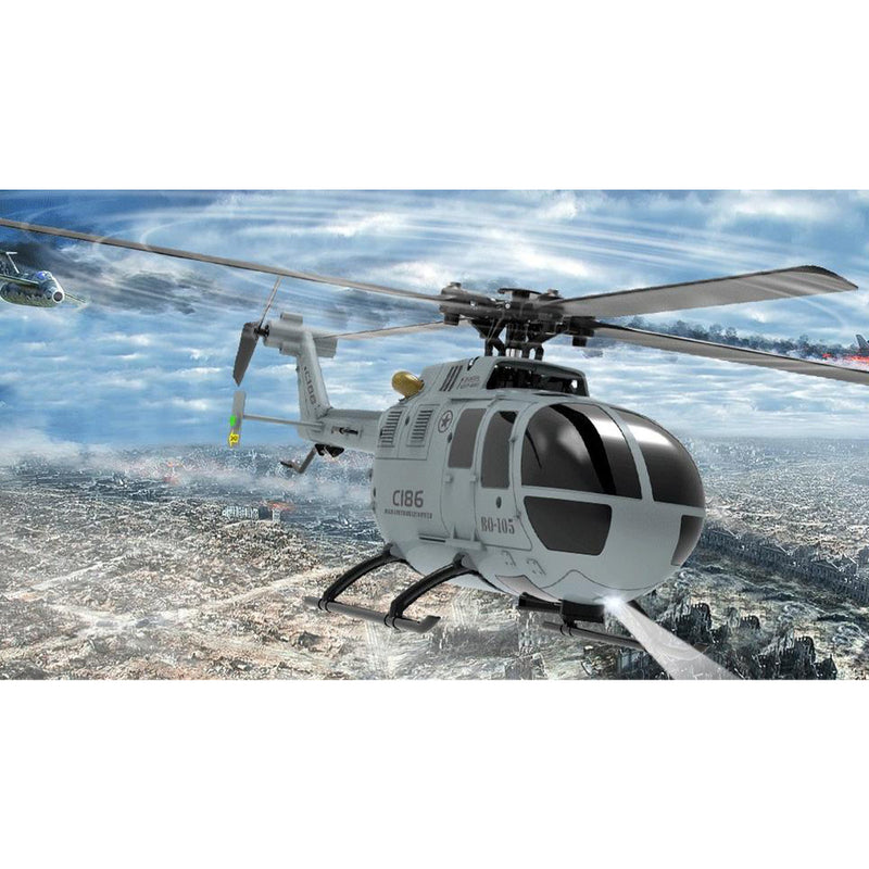 2.4G 4CH BO105 Armed RC Helicopter Military Aircraft Model - RTF Version - stirlingkit