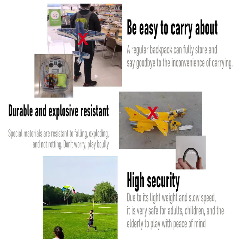 2.4G Budget Friendly Mini RC Paraglider Model for Beginner High-Altitude Stunt Flight Glider Toy RTF - stirlingkit