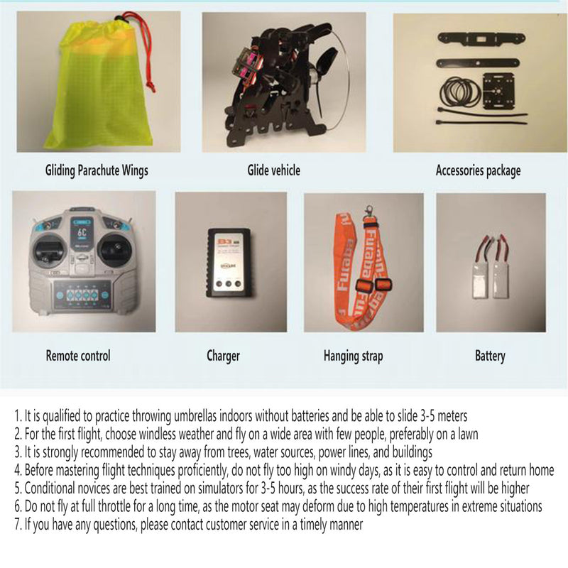 2.4G Budget Friendly Mini RC Paraglider Model for Beginner High-Altitude Stunt Flight Glider Toy RTF - stirlingkit