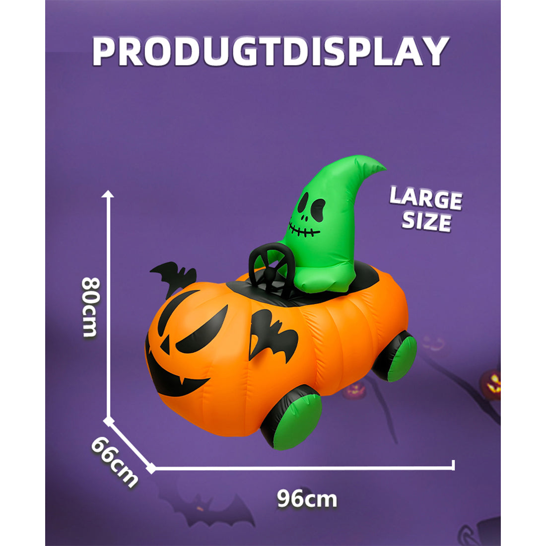 2.4Ghz Inflatable Pumpkin Street Racing RC Car Halloween Gift RTR - stirlingkit