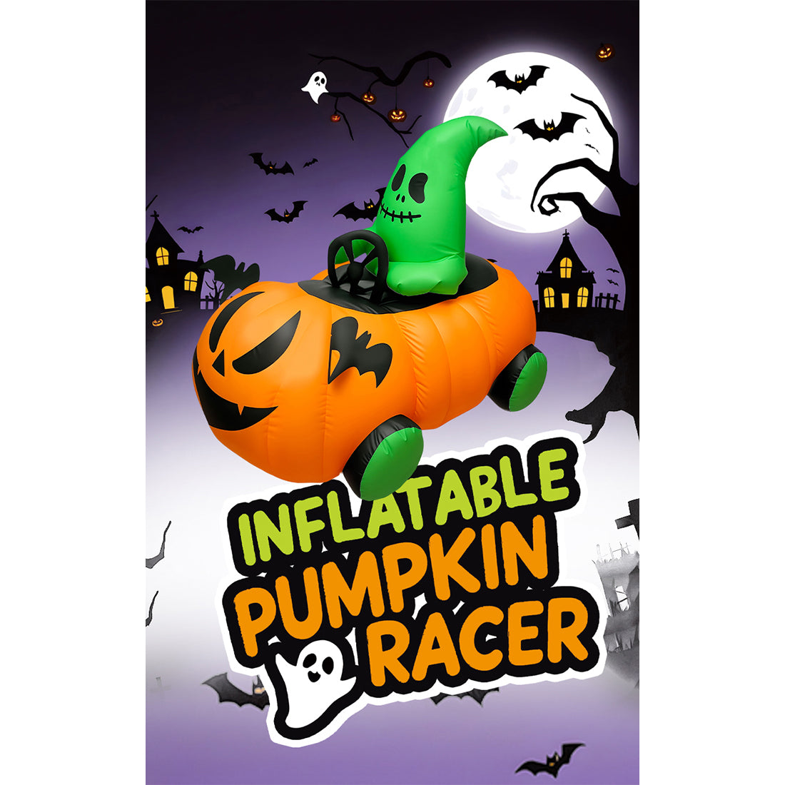 2.4Ghz Inflatable Pumpkin Street Racing RC Car Halloween Gift RTR - stirlingkit