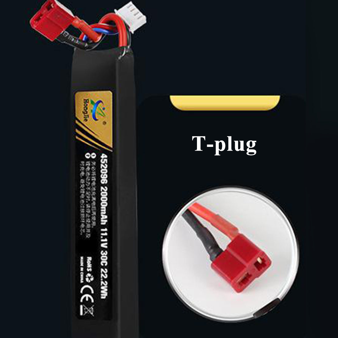 2000mAh 11.1V 30C 22.2Wh 3S LiPo Battery for TOYAN L2 L4 V8 Engine Models