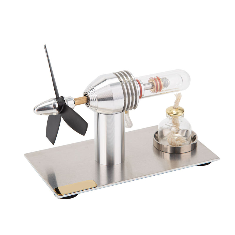 Single Cylinder Sterling Engine Model with 3-Blade Fan Science Experiment Stem Toy - stirlingkit