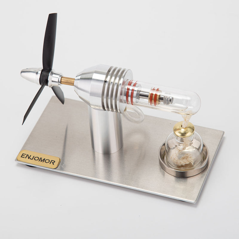 Single Cylinder Sterling Engine Model with 3-Blade Fan Science Experiment Stem Toy