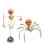 2pcs/set Steampunk Brass Pumpkin Spider Scarecrow 3D Metal Model Kits for Halloween - stirlingkit