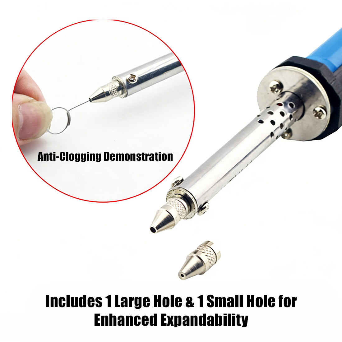 30W Precision Solder Sucker for Circuit Sculpture & DIY Electronics – Rapid Heat, Anti-Clog, Dual Nozzles for PCB Work - stirlingkit