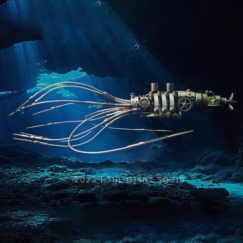 3D DIY Metal Deep-sea Squid Assembly Model Building Kits 295PCS+ - stirlingkit