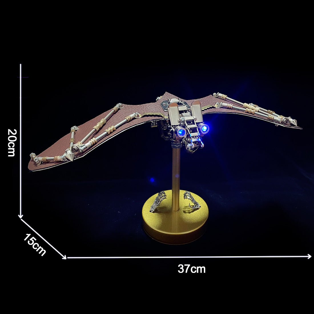 3D Mechanical LED Bat Steampunk Creepy Metal Model Kits - Stirlingkit