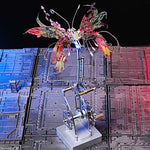 3D Metal Mechanical Kinetic Butterfly Assembly Model Building Kit with Transmission - stirlingkit