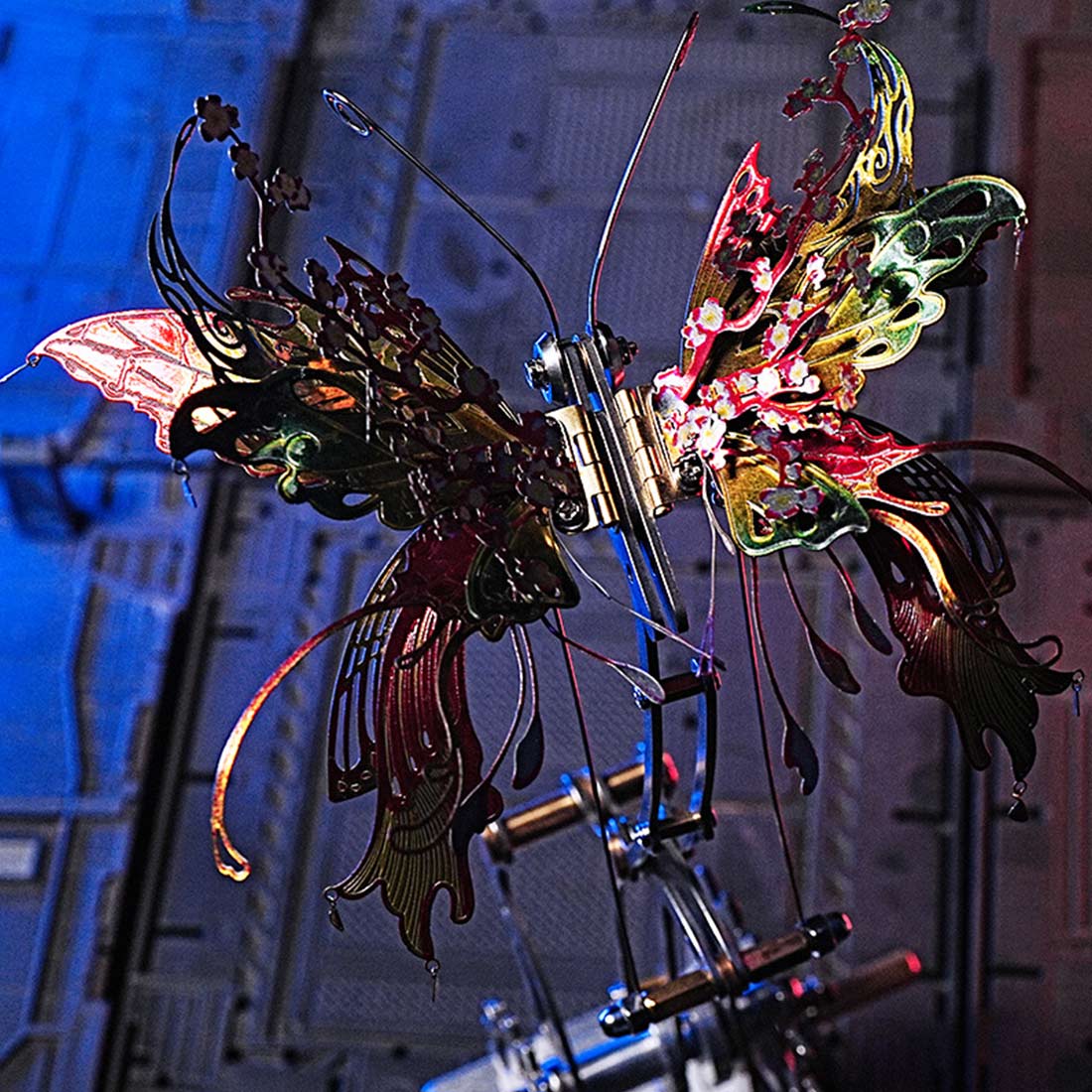3D Metal Mechanical Kinetic Butterfly Assembly Model Building Kit with Transmission - stirlingkit