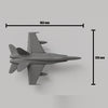 3D Printed F-18 Military Fighter Jet Model Kit Card - stirlingkit