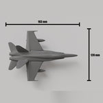 3D Printed F-18 Military Fighter Jet Model Kit Card - stirlingkit