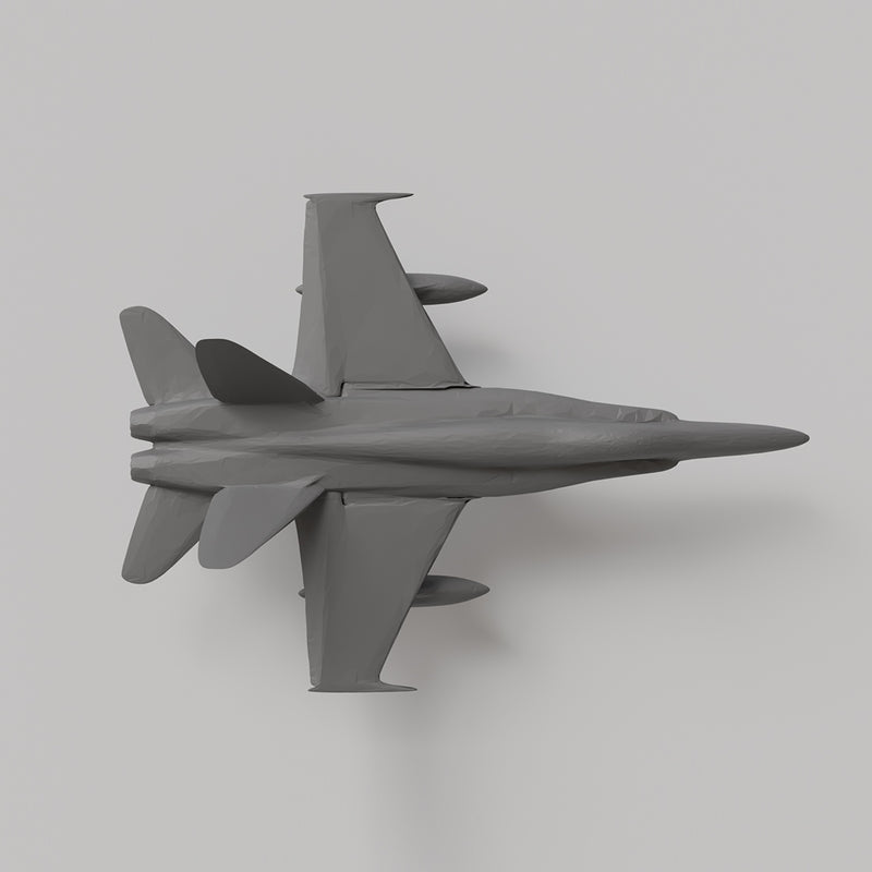 3D Printed F-18 Military Fighter Jet Model Kit Card - stirlingkit