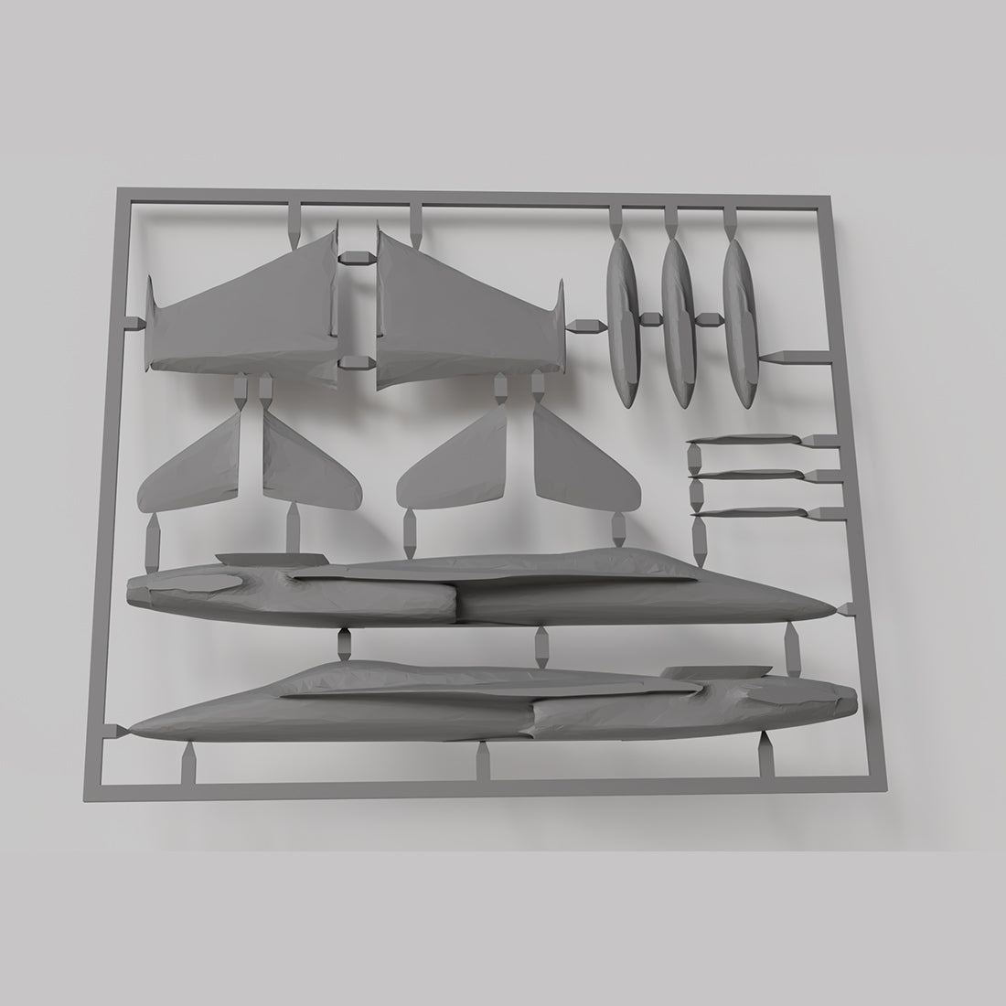 3D Printed F-18 Military Fighter Jet Model Kit Card - stirlingkit